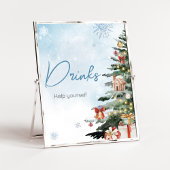Blue Winter Baby Het is koud buiten Drinken Poster