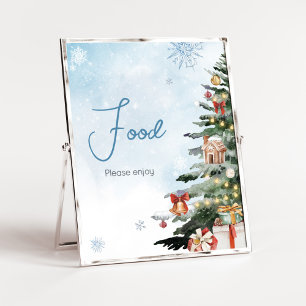 Blue Winter Baby Het is koud buiten eten Poster