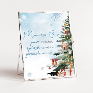 Blue Winter Baby Het is koud buiten Mom Osa Bar Poster