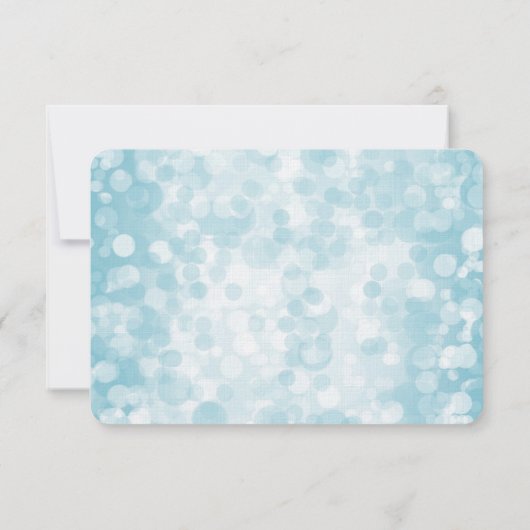 Blue Winter Bokeh Wedding RSVP (Dos)