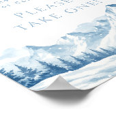 Blue Winter Bridal Shower Favor Poster (Hoek)