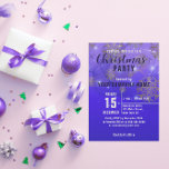 Blue Winter Corporate Christmas Party Invitation<br><div class="desc">Conception personnalisée d'invitation de Noël d'entreprise avec des flocons d'or et des lumières brillantes sur un dégradé bleu à violet arrière - plan. Le texte est entièrement personnalisable. Pour le modifier, utilisez l'option Personnaliser. Pour d'autres modifications, telles que les modifications apportées à la police, à la couleur de police ou...</div>