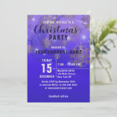 Blue Winter Corporate Christmas Party Invitation (Debout devant)