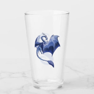 Blue Winter Dragon Fantasy Natuur Art Glas