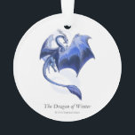Blue Winter Dragon Imaginaire Nature Art<br><div class="desc">Vous cherchez plus de cadeaux, de papeterie, de vêtements et de produits ménagers? Visitez le magasin Critterwings pour plus de Dragon d'hiver et d'autres imaginaires ! Un dragon bleu volant célèbre la saison d'hiver, étalant ses ailes sur fond de flocons de neige brillants. Associant l'art de l'imaginaire et de la...</div>