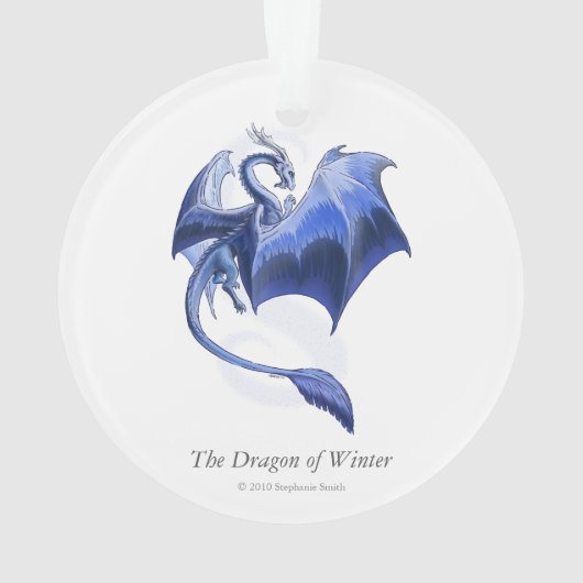 Blue Winter Dragon Imaginaire Nature Art (dos)
