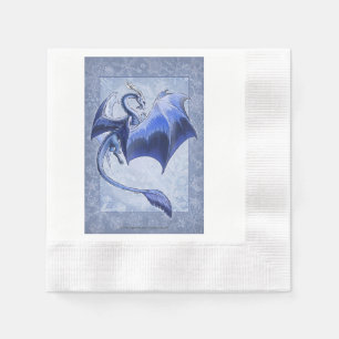 Blue Winter Dragon Natuur Fantasy Art Servetten