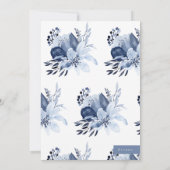 Blue Winter Flower Bloom Photo Personalized Kaart (Achterkant)