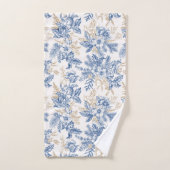 Blue Winter  Flower Pattern Bad Handdoek (Handdoek)