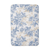 Blue Winter  Flower Pattern Badmat (Voorkant Verticaal)