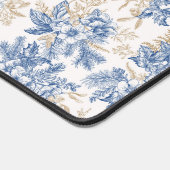 Blue Winter Flower Pattern Bureaumat (Hoek)