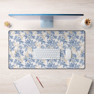 Blue Winter Flower Pattern Bureaumat