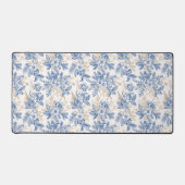 Blue Winter Flower Pattern Bureaumat (Voorkant)