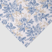 Blue Winter  Flower Pattern Tissuepapier (Detail)