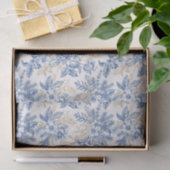 Blue Winter  Flower Pattern Tissuepapier (Geschenk)