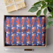 Blue Winter Forest Fox Tissuepapier (Geschenk)