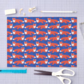 Blue Winter Forest Fox Tissuepapier (Craft)