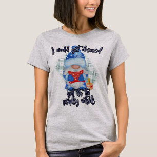 Blue Winter Funny gnome to Peopley T-shirt