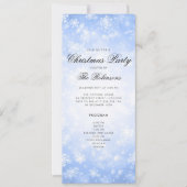 Blue Winter Holiday Invitation avec programme et m (Devant)