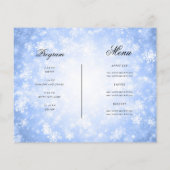 Blue Winter Holiday Invitation Programme et menu (Dos)