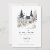 Blue Winter House Verhuisaankondiging Aankondiging (Voorkant)