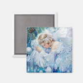 Blue Winter Magnet Magneet (Voorkant / Achterkant)