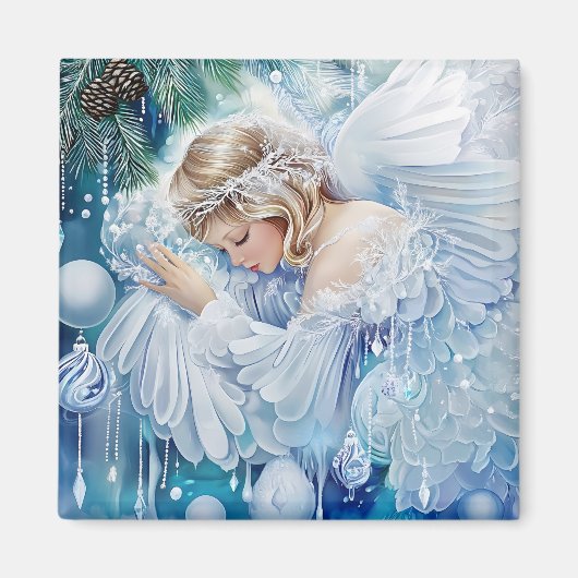 Blue Winter Magnet Magneet (Voorkant)