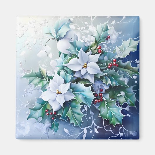 Blue Winter Magnet Magneet (Voorkant)