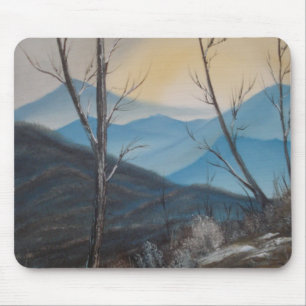 Blue Winter Mountains Mousepad Muismat