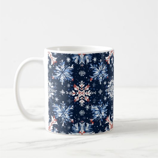 Blue Winter Pattern Koffiemok (Links)