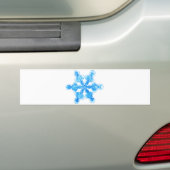 Blue Winter Snowflake Bumpersticker (Op auto)