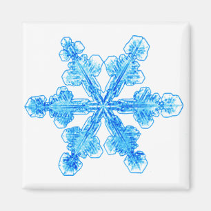 Blue Winter Snowflake Magneet