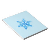 Blue Winter Snowflake Notitieblok (Schuin)