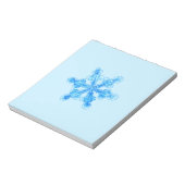 Blue Winter Snowflake Notitieblok (Gedraaid)
