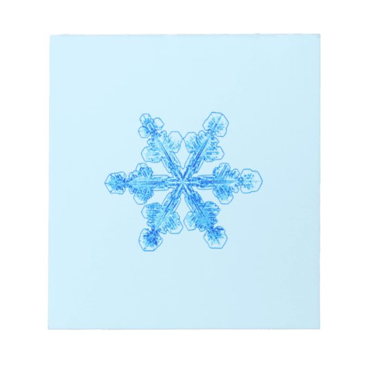 Blue Winter Snowflake Notitieblok (Voorkant)