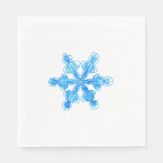 Blue Winter Snowflake Servet (Voorkant)