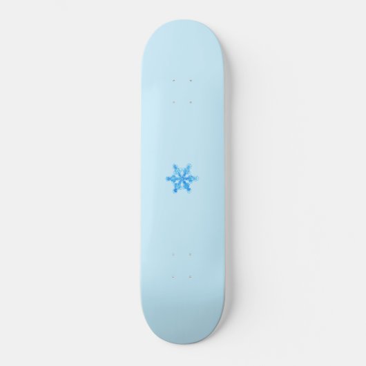 Blue Winter Snowflake Skateboard (Voorkant)