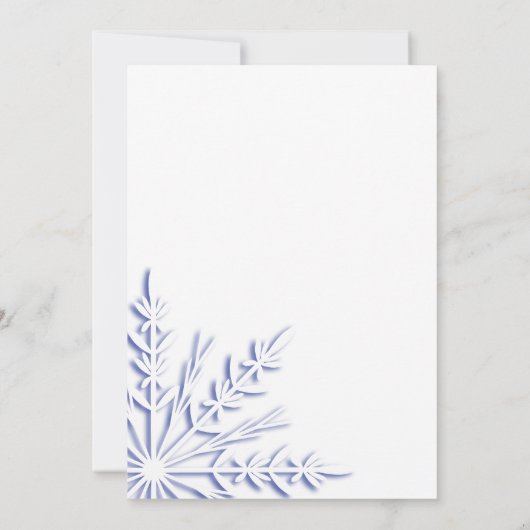 Blue Winter Snowflakes Anniversaire Invitation de  (Dos)