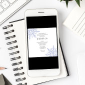 Blue Winter Snowflakes Invitation de la douche nup