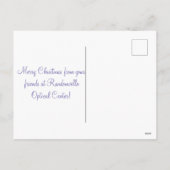 Blue Winter Snowglobe Custom Holiday Briefkaart (Achterkant)