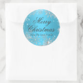 Blue Winter Wonderland Kerstvakantie Sticker (Tas)