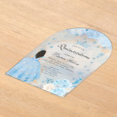Blue Winter Wonderland Quinceanera Invitation (Poser)