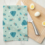 Blue Winter Wonderland serviette à main (Quart Plié)