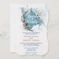 Blue Winter Wonderland Wedding Invitations
