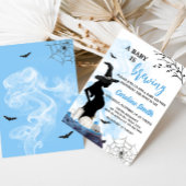 Blue Witch Baby shower Kaart