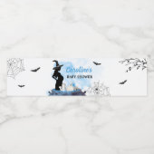 Blue Witch Baby shower Waterfles Etiket (Enkel label)
