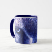 Blue Wolf Eyes Mok (Voorkant links)