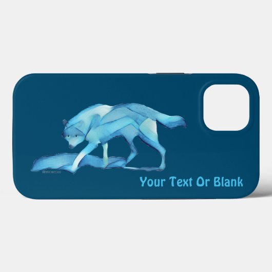 Blue Wolf Hoesje-Mate iPhone Case Case (Achterkant (horizontaal))