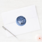 Blue Wolf Name Persoonlijke Sticker (Envelop)