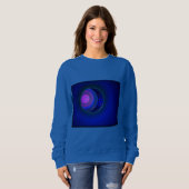 Blue Woman's Purple Sphere Sweatshirt (Devant entier)